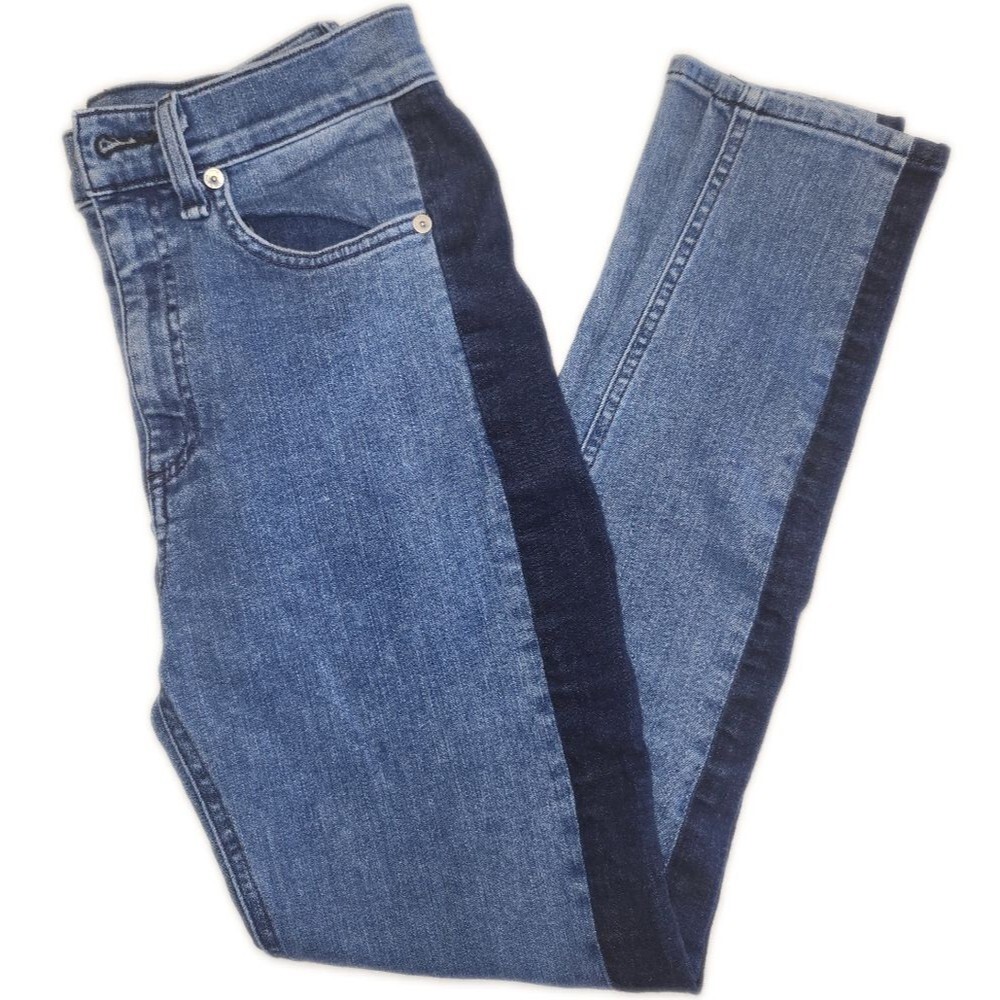 Rag & Bone Double Indigo High Rise Skinny Ankle Jeans, 28